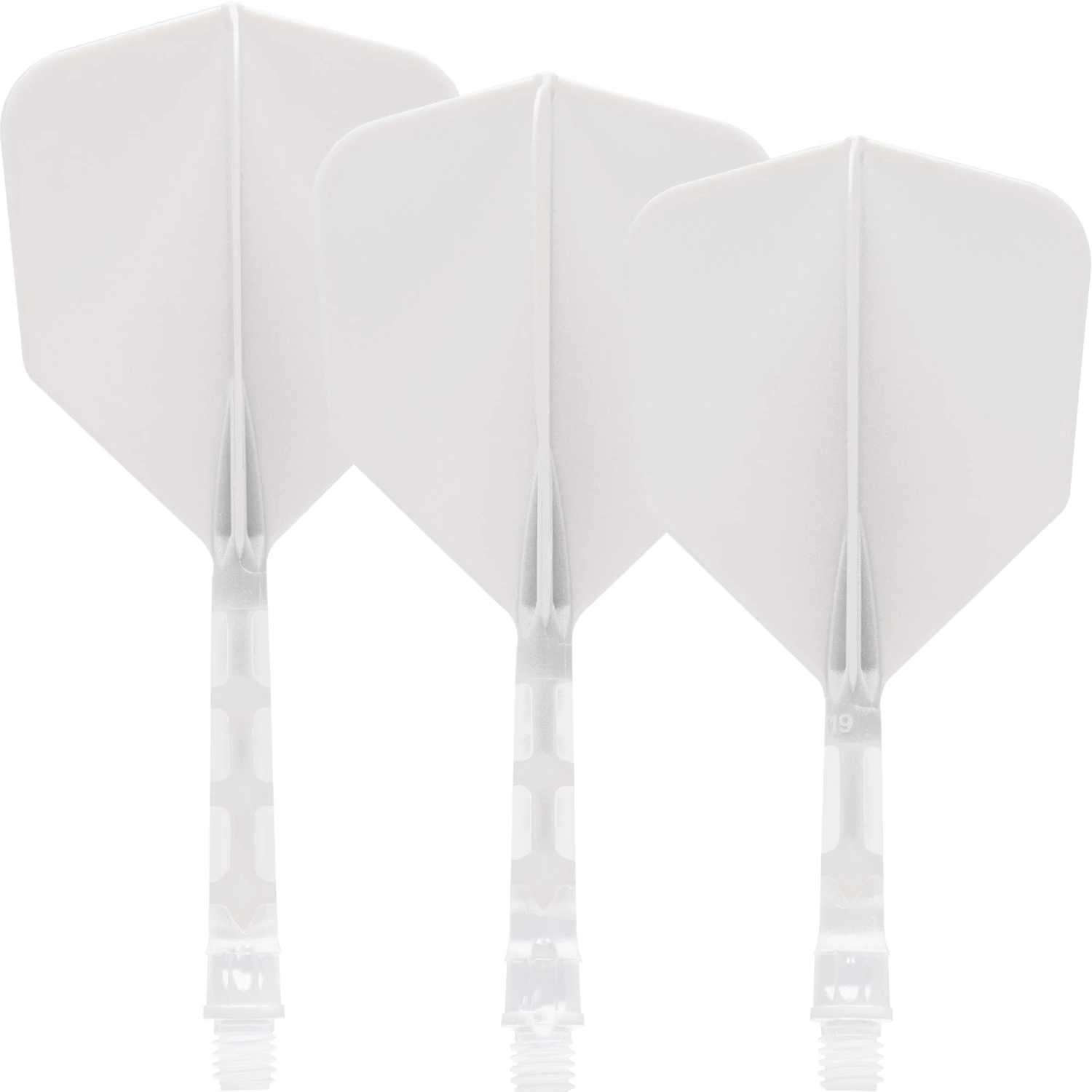 *Cuesoul Rost T19 Integrated Dart Shaft And Flights - Big Wing - Clear With White Flight 2 *Cuesoul Rost T19 Integrated Dart Shaft And Flights - Big Wing - Clear With White Flight - Image 2