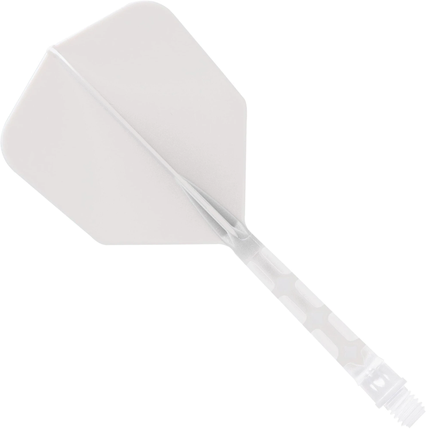 *Cuesoul Rost T19 Integrated Dart Shaft And Flights - Big Wing - Clear With White Flight 1 *Cuesoul Rost T19 Integrated Dart Shaft And Flights - Big Wing - Clear With White Flight