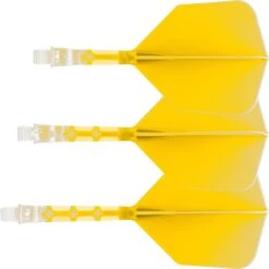 Cuesoul Rost T19 Integrated Dart Shaft And Flights - Big Wing - Clear With Yellow Flight -Dart Shop cuesoul rost t19 clear yellow gallery 2