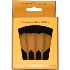 Cuesoul Rost T19 Integrated Dart Shaft And Flights - Big Wing - Clear With Yellow Flight -Dart Shop cuesoul rost t19 clear yellow pack 1