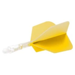 Cuesoul Rost T19 Integrated Dart Shaft And Flights - Big Wing - Clear With Yellow Flight -Dart Shop cuesoul rost t19 clear yellow short 2