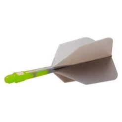 Cuesoul Rost T19 Integrated Dart Shaft And Flights - Big Wing - Lime Green With Grey Flight -Dart Shop cuesoul rost t19 green grey short 2