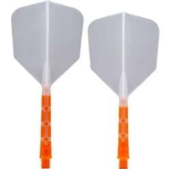 *Cuesoul Rost T19 Integrated Dart Shaft And Flights - Big Wing - Orange With Clear Flight -Dart Shop cuesoul rost t19 orange clear gallery 1