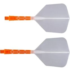 *Cuesoul Rost T19 Integrated Dart Shaft And Flights - Big Wing - Orange With Clear Flight -Dart Shop cuesoul rost t19 orange clear gallery 2