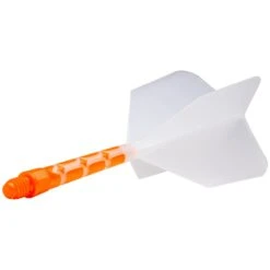 *Cuesoul Rost T19 Integrated Dart Shaft And Flights - Big Wing - Orange With Clear Flight -Dart Shop cuesoul rost t19 orange clear long 2