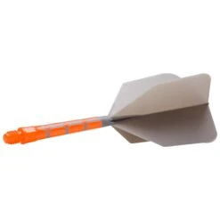 Cuesoul Rost T19 Integrated Dart Shaft And Flights - Big Wing - Orange With Grey Flight -Dart Shop cuesoul rost t19 orange grey long 2