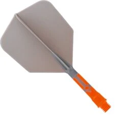 Cuesoul Rost T19 Integrated Dart Shaft And Flights - Big Wing - Orange With Grey Flight -Dart Shop cuesoul rost t19 orange grey short 1