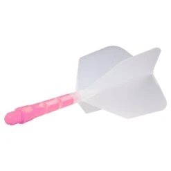 *Cuesoul Rost T19 Integrated Dart Shaft And Flights - Big Wing - Pink With Clear Flight -Dart Shop cuesoul rost t19 pink clear medium 2