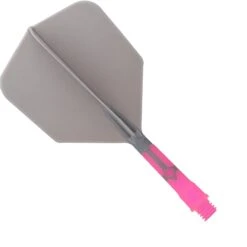 *Cuesoul Rost T19 Integrated Dart Shaft And Flights - Big Wing - Pink With Grey Flight -Dart Shop cuesoul rost t19 pink grey short 1