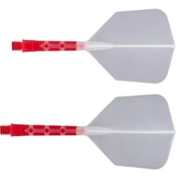 *Cuesoul Rost T19 Integrated Dart Shaft And Flights - Big Wing - Red With Clear Flight -Dart Shop cuesoul rost t19 red clear gallery 2