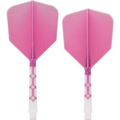 Cuesoul Rost T19 Integrated Dart Shaft And Flights - Big Wing - White With Pink Flight -Dart Shop cuesoul rost t19 white pink gallery 1