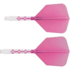Cuesoul Rost T19 Integrated Dart Shaft And Flights - Big Wing - White With Pink Flight -Dart Shop cuesoul rost t19 white pink gallery 2