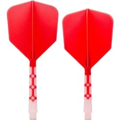 Cuesoul Rost T19 Integrated Dart Shaft And Flights - Big Wing - White With Red Flight -Dart Shop cuesoul rost t19 white red gallery 1