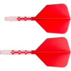 Cuesoul Rost T19 Integrated Dart Shaft And Flights - Big Wing - White With Red Flight -Dart Shop cuesoul rost t19 white red gallery 2