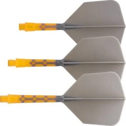 Cuesoul Rost T19 Integrated Dart Shaft And Flights - Big Wing - Yellow With Grey Flight -Dart Shop cuesoul rost t19 yellow grey gallery 2