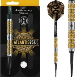 Harrows Atlantis Darts - Soft Tip - 95% - Anniversary Edition - Gold Titanium