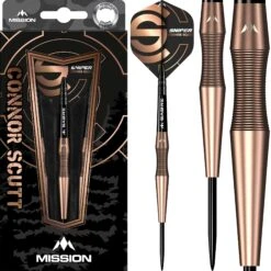 Mission Connor Scutt V2 - Steel Tip - 90% - Bronze PVD - Sniper 10 Mission Connor Scutt V2 - Steel Tip - 90% - Bronze PVD - Sniper -Dart Shop mission connor scutt steel tip darts v2 bronze 1