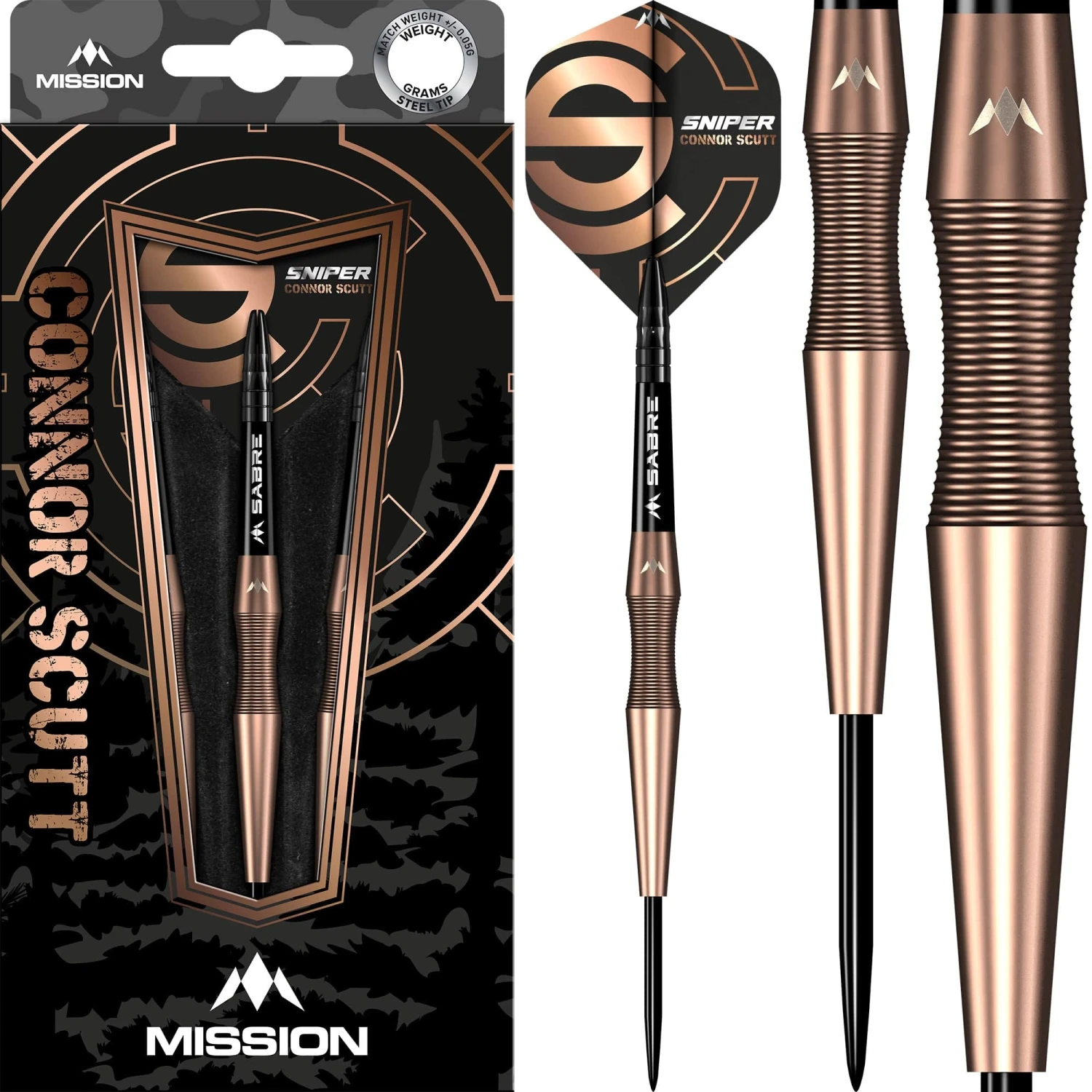 Mission Connor Scutt V2 - Steel Tip - 90% - Bronze PVD - Sniper 5 Mission Connor Scutt V2 - Steel Tip - 90% - Bronze PVD - Sniper - Image 5