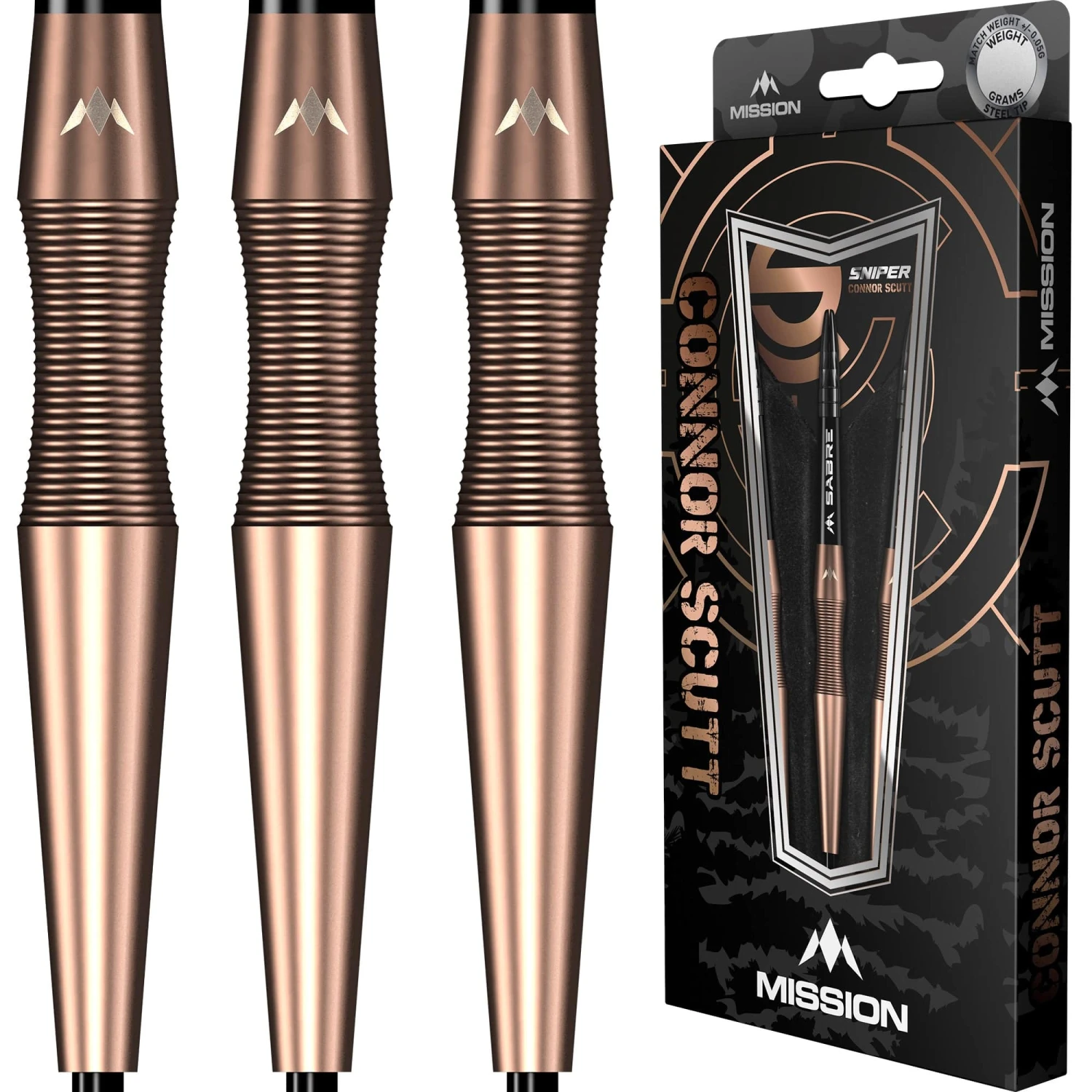 Mission Connor Scutt V2 - Steel Tip - 90% - Bronze PVD - Sniper 3 Mission Connor Scutt V2 - Steel Tip - 90% - Bronze PVD - Sniper - Image 3