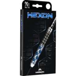 Mission Hexon Darts - Steel Tip - 90% - Blue PVD -Dart Shop mission hexon steel tip darts pack 5