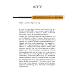 One80 ADTS Darts - Steel Tip Brass - Ultra Lightweight -Dart Shop one80 adts darts steel brass 6393 3