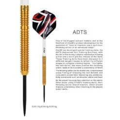One80 ADTS Darts - Steel Tip Brass - Ultra Lightweight -Dart Shop one80 adts darts steel brass 6393 4