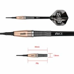 *One80 Akito Yamagata Darts - Soft Tip - Guts - Signature Darts - Black & Gold -Dart Shop one80 akito yamagata darts soft d4664 9273 4