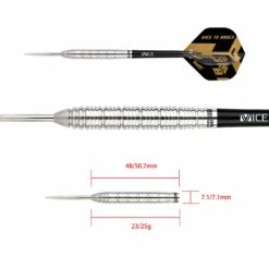 One80 Back To Basic Darts - Steel Tip - AGS - Natural - Ringed -Dart Shop one80 backtobasics ags steel tip 23 25 4