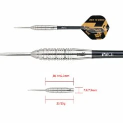 One80 Back To Basic Darts - Steel Tip - JLS - Natural - Ringed -Dart Shop one80 backtobasics jls steel tip 23 25 4