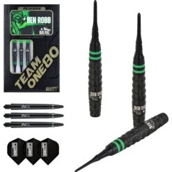One80 Ben Robb V2 Darts - Soft Tip - Big Rig - Black 16 One80 Ben Robb V2 Darts - Soft Tip - Big Rig - Black -Dart Shop one80 ben robb darts soft d4645 9334 5