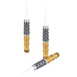 One80 Gunner III Darts - Soft Tip - Lourence Ilagan - Black & Gold -Dart Shop one80 gunner 3 darts soft d4653 9282 9
