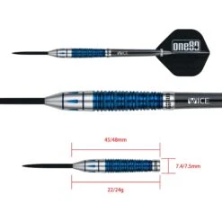 One80 Gunner Darts - Steel Tip - HD - Lourence Ilagan - Blue -Dart Shop one80 gunner darts steel d4661 9290 4