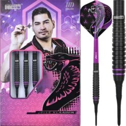 One80 Jelle Klaasen HD Darts - Soft Tip - The Cobra - Black