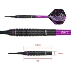 One80 Jelle Klaasen HD Darts - Soft Tip - The Cobra - Black -Dart Shop one80 jelle klaasen hd darts soft d4635 9325 4