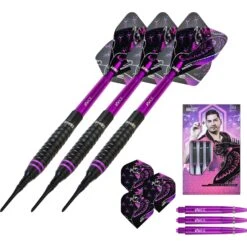 One80 Jelle Klaasen HD Darts - Soft Tip - The Cobra - Black -Dart Shop one80 jelle klaasen hd darts soft d4635 9325 6