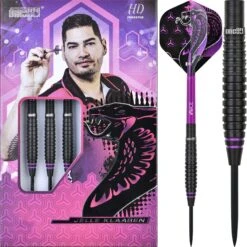 One80 Jelle Klaasen HD Darts - Steel Tip - The Cobra - Black