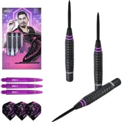 One80 Jelle Klaasen HD Darts - Steel Tip - The Cobra - Black -Dart Shop one80 jelle klaasen hd darts steel d4636 9326 5