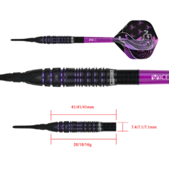 One80 Jelle Klaasen VHD Darts - Soft Tip - The Cobra - Black -Dart Shop one80 jelle klaasen vhd darts soft d4642 9324 4