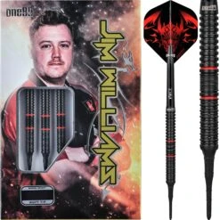 One80 Jim Williams Darts - Soft Tip - Black & Red
