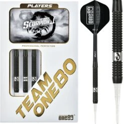 *One80 Jondy Chong Darts - Soft Tip - V2 - The Gold Scorpion - Black - 21g