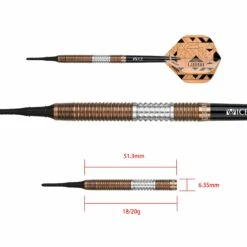 One80 Luxor Beta Darts - Soft Tip - Bronze -Dart Shop one80 luxor beta darts soft tip darts 3