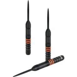 One80 Raise B Darts - Steel Tip - Black - Orange Rings -Dart Shop one80 raise b steel darts orange 9104 1