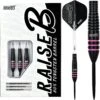 One80 Raise B Darts - Steel Tip - Black - Pink Rings