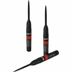 One80 Raise B Darts - Steel Tip - Black - Red Rings -Dart Shop one80 raise b steel darts red 9102 1