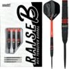 One80 Raise B Darts - Steel Tip - Black - Red Rings