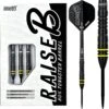 One80 Raise B Darts - Steel Tip - Black - Yellow Rings