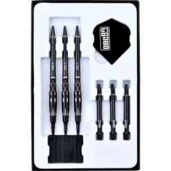 One80 Saori Miymoto Darts - Soft Tip - Rafale - Signature - Black - 19g -Dart Shop one80 saori black darts soft tip 9148 3