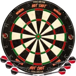 Ruthless HotShot Dartboard - Endurance - Round Wire - Inc 2 Sets Of Darts