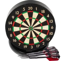 Ruthless Mini Desktop Dartboard - 6 Inch - Desk Version Or Wall Mountable - Complete With Darts