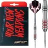 Ruthless Scallop Darts - Steel Tip - Twin Ring - Black & Red - 28g